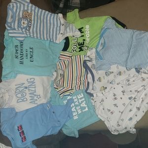 10 piece 0-3 month onesies bundle #12